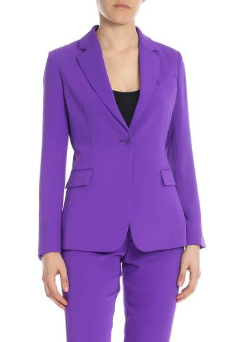 P.a.r.o.s.h. purple single button jacket in technical fabric purple