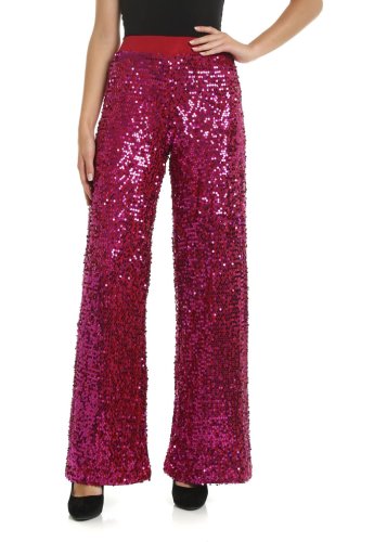 P.a.r.o.s.h. red jersey trousers with fuchsia sequins fuchsia