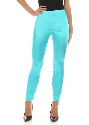 P.a.r.o.s.h. satin pants in turquoise turquoise
