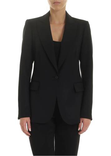 P.a.r.o.s.h. single-breasted jacket in black stretch wool black