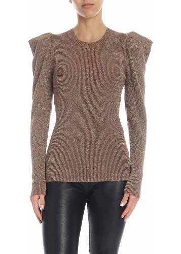 P.a.r.o.s.h. wool sweater in brown lamé brown