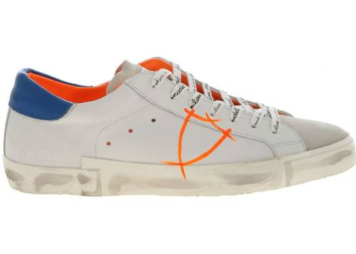 Philippe Model paris x sneakers in white and blue white