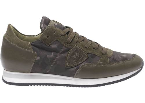 Philippe Model tropez l camouflage green sneakers green