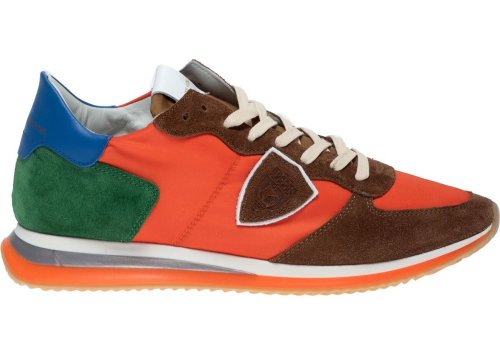 Philippe Model trpx l sneakers in orange brown and green orange