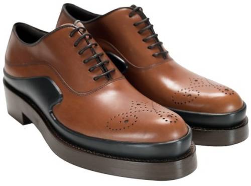 Prada leather shoes brown