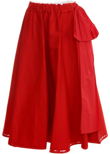 Prada Linea Rossa overprint drill skirt bianco+rosso