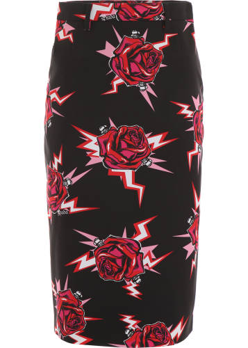 Prada rose print skirt lacca