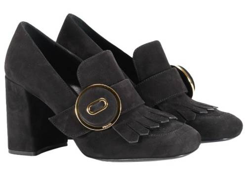 Prada suede shoes black