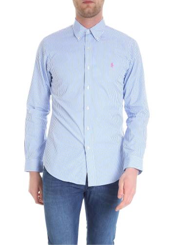 Ralph Lauren blue and white button down shirt light blue