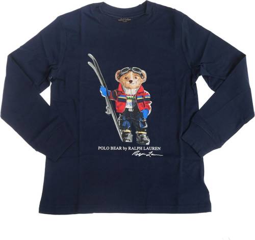 Ralph Lauren polo bear holiday long sleeve t-shirt in navy blue