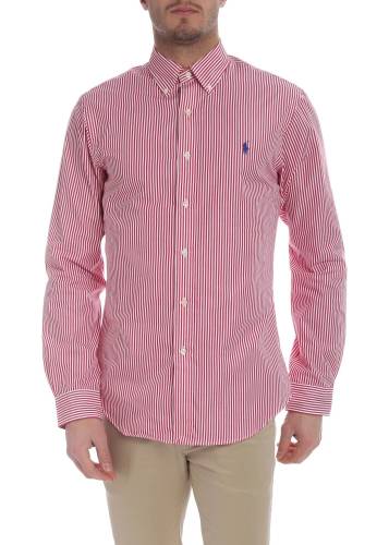 Ralph Lauren red and white striped shirt red