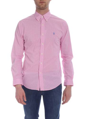 Ralph Lauren white and pink checked shirt pink