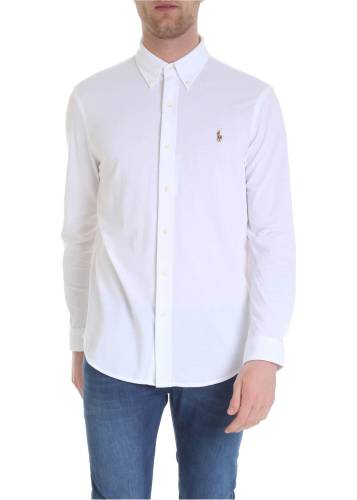 Ralph Lauren white button-down oxford shirt white