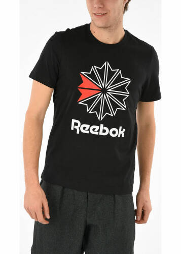 Reebok cotton jersey printed t-shirt black