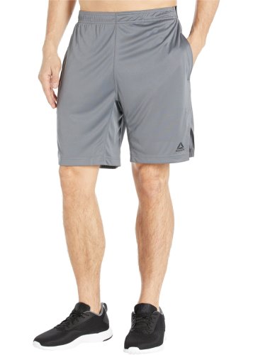 Reebok workout ready commercial knit shorts cold grey 6
