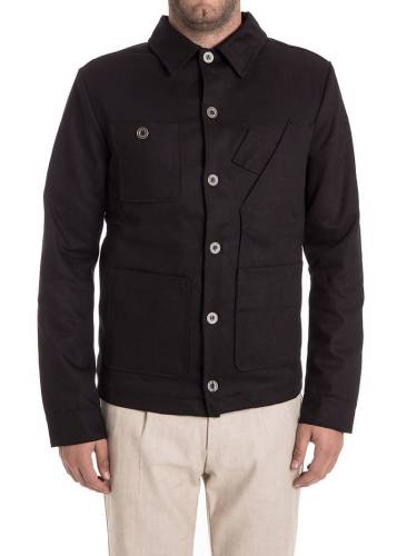 Ribbon Clothing black cotton jacket black
