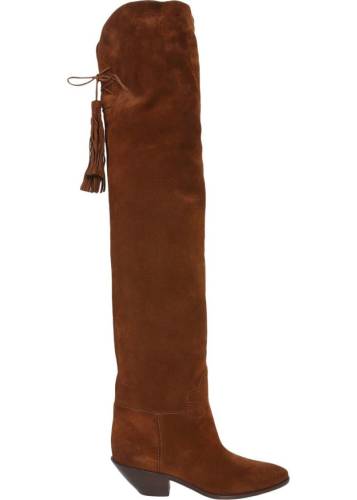 Saint Laurent leather boots brown