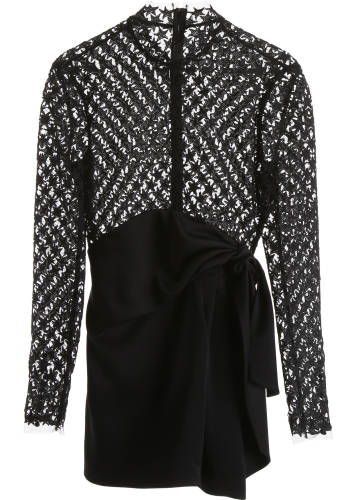 Saint Laurent stars lace mini dress noir cote brillant