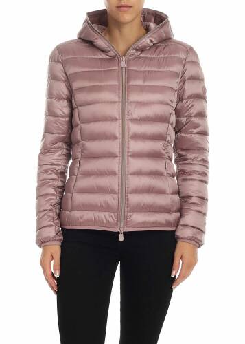 Save The Duck iris 9 hooded down jacket in pink pink