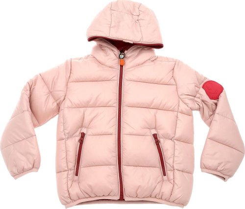 Save The Duck luck down jacket in pink and red color pink