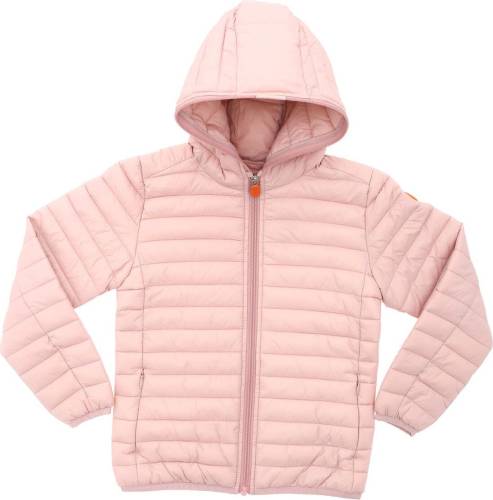 Save The Duck pink hooded down jacket with logo pink