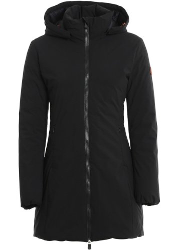 Save The Duck rainy long down jacket in black black