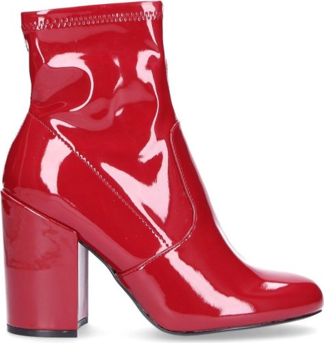 Steve Madden patent leather ankle boots red