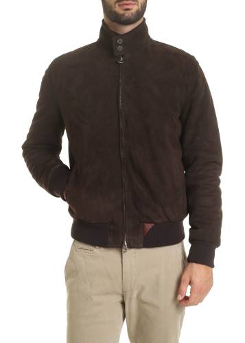 Stewart nuvola jacket in brown suede brown