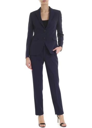 Tagliatore blue suit with stitching blue