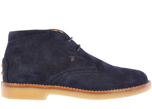 Tods Tod's leather desert ankle boots blue