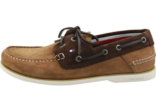 Tommy Hilfiger classic boat shoes in brown brown