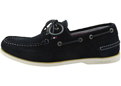 Tommy Hilfiger classic boat shoes in desert sky blue