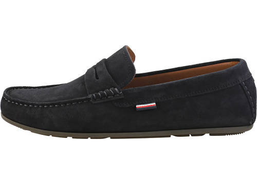 Tommy Hilfiger classic penny loafer shoes in desert sky blue