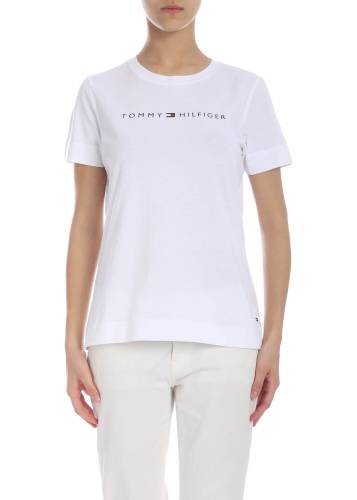 Tommy Hilfiger white t-shirt with Tommy Hilfiger logo print white