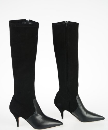 Tory Burch 8cm suede leather georgina boots black