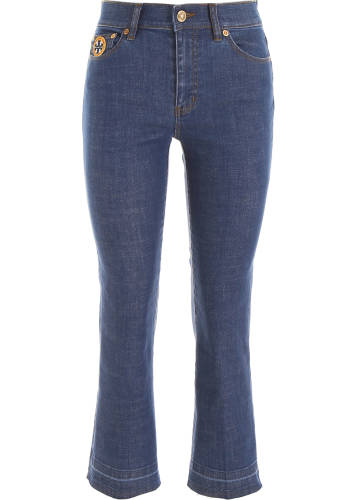 Tory Burch jeans with patches medium allover stonewash
