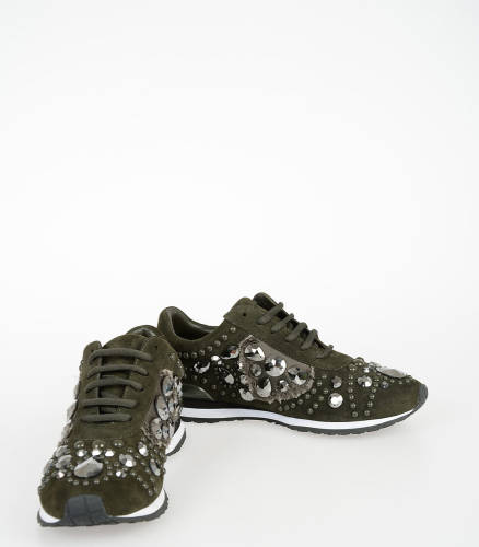 Tory Burch jewel suede leather scarlett sneakers n/a