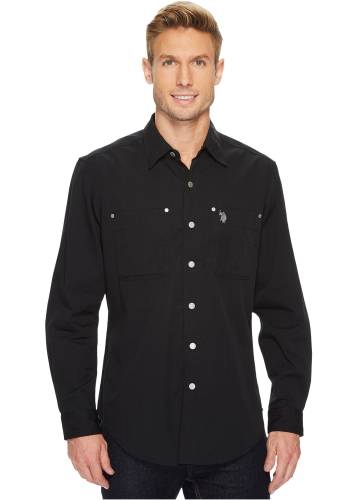 U.s. Polo Assn. long sleeve dobby sport shirt black