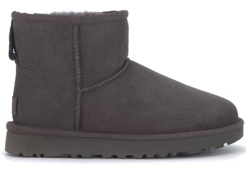 Ugg classic ii mini ankle boots in grey suede black
