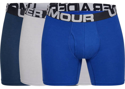 Under Armour charged cotton 6'' boxerjock 3-pack blue