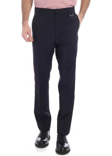 Valentino Garavani blue trousers with a pink side band blue