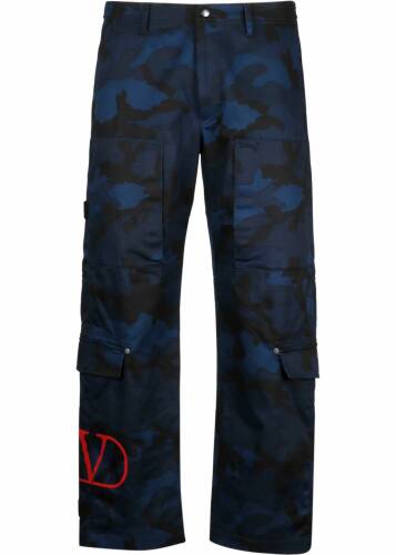 Valentino Garavani cotton pants blue