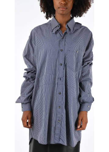 Vetements checked blouse blue