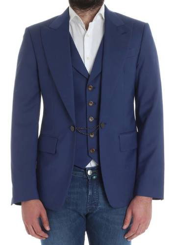 Vivienne Westwood blue light wool jacket blue