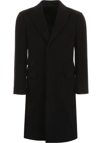 Z Zegna classic wool coat black sld