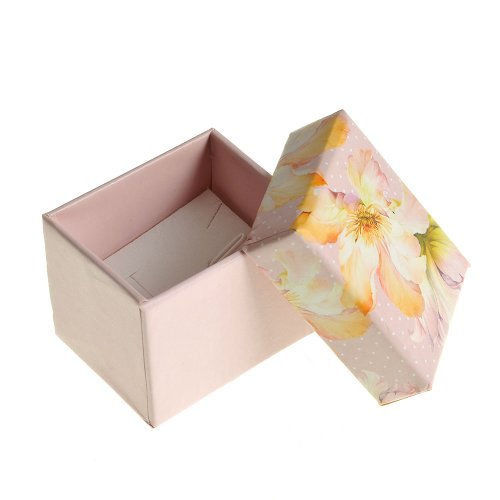 Cutie de cadou roz cu flori