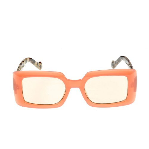 Ochelari de soare portocalii cu brate animal print