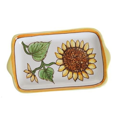 Platou din ceramica cu floarea soarelui 17 cm