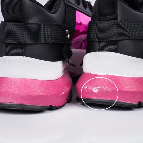 Modlet Resigilat pantofi sport dama negri cu roz oziria