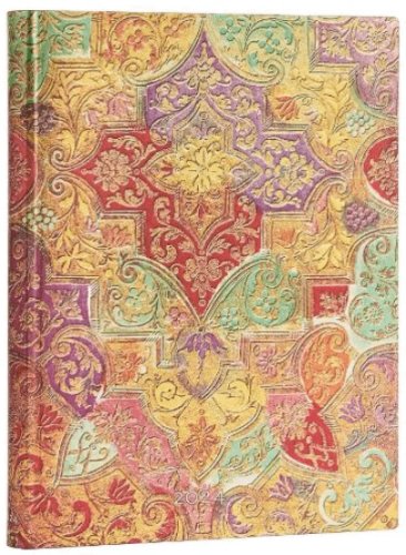 Agenda 2024 - 12-month - softcover, ultra, day-at-a-time - brocaded paper - bavarian wild flower | paperblanks